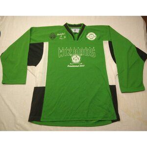 Wonderland Wizards Hockey Jersey Ferguson's Center 1968 #40 Vintage Green Black